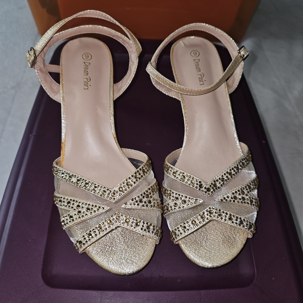 Dream Pairs Gold Strappy Sandals